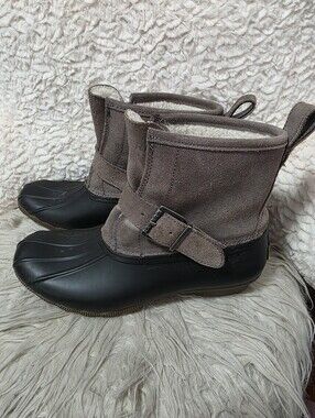 Sperry Suede Leather and Rubber Winter Ankle Boots